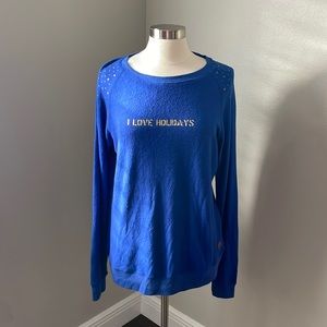 Peace Love World Sweatshirt Size Medium/Large Holidays